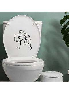 Buy 1pc Expression Funny Pattern Toilet Lid Decal, Self-adhesive Removable Toilet Sticker, Creative Toilet Cover Decorative Sticker, Bathroom Accessories, Home Decor in UAE