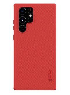 Buy Nillkin Case for Samsung Galaxy S22 Ultra (6.8" Inch) Super Frosted Shield Pro Hard Back Soft Border (PC + TPU) Shock Absorb Cover Raised Bezel Camera Protect PC Without Logo Cut Red in Egypt