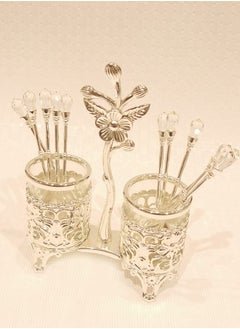 Buy Silver sugar bowls set with spoons, a royal and elegant touch. in Saudi Arabia