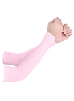 Buy 1 Pair Sun Protection Arm Sleeves Cooling Arm Sleeves for Women Men Cooling Compression Arm Cover Shield for Basketball, Running, Cycling, Golf, Volleyball, Baseball, Football in UAE