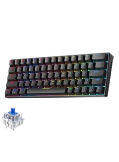 Buy 60% 63 Keys Wired Mechanical Gaming Keyboard RGB Backlit Ultra-Compact Mini Keyboard Waterproof Mini Compact 63 Keys Keyboard for PC/Mac Gamer Typist Travel Easy to Carry on Business Trip in UAE