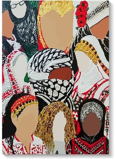 اشتري Palestinian Woman Wall Art Multicolour 40x60cm في الامارات