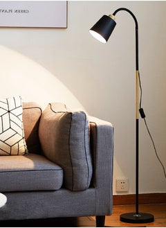 Buy Simple LED Corner Floor Lamp With Button Switch Metal warm Light 40 Watt Black 150 x 21 x 13cm in Saudi Arabia