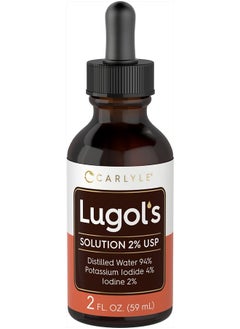 Buy Lugols Iodine 2 Percent 2 fl oz | Potassium Iodide and Iodine Solution 2% Liquid Drops in UAE