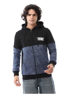 Buy Mens Hoodie With Through Zipper And Army Design in Egypt