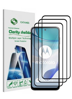Buy 3 Pack For Moto G73 Screen Protector Tempered Glass Full Glue Back in UAE