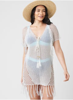 Buy Crochet Detail Beach Cover Up in UAE