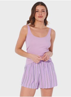 اشتري Striped Sleep Shorts في الامارات