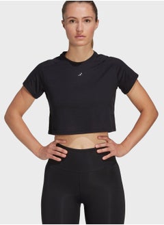 اشتري Aeroready Train Essentials 3 Bar Logo Crop T-Shirt في الامارات