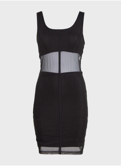 Buy Mesh Detail Dress in Saudi Arabia