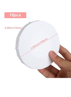 Buy 2 Pack 4 Inch Round Stretched Canvas for Painting, Blank White Canvas Boards, Circle Canvas Panel Boards, Cotton Painting Canvas Panels, Art Supplies for Painting Acrylic Artist Hobby Painter in UAE