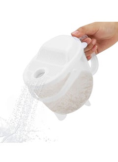 اشتري 14 oz (~396.9 g) Rice Washers, Plastic Quinoa Grain Rice Washing Bowl Vegetable Fruit Pasta Strainer Kitchen Funnel with Handle في الامارات