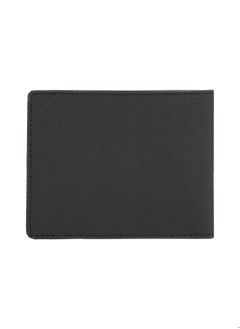 Buy Men's Textured Leather Small Credit Card Wallet -  Saffiano leather, Black in UAE