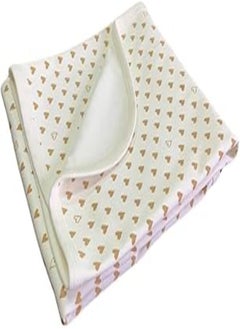 Buy Komkom Baby Cotton Blanket Ecru – Print Hearts Beige in Egypt