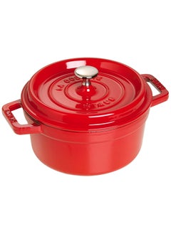 Buy Staub Round Cocotte 20Cm Cherry 2.2L Cast Iron Material in UAE