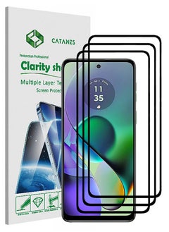 Buy 3 Pack For Motorola Moto G54 Screen Protector 9H Hardness Scratch Resistance Screen Protector 3D Tempered Glass Film Ultra HD Easy Install Case Friendly Glass in UAE