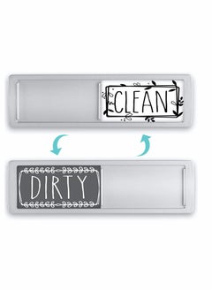 Buy Clean Dirty Magnet With Sign Indicator Trendy Universal Kitchen Dish Washer Refrigerator Super Strong with Stickers for Organization and Storage 7" x 2" in UAE