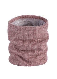 Buy Winter Double-Layer Thermal Knit Neck GaiterPink Pink in Saudi Arabia