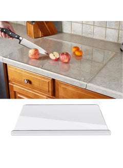 Buy Acrylic Cutting Boards for Kitchen Counter,Clear, Anti-Slip, and Durable Cutting Board with Lip for Countertop Protection (18x14 in) in Saudi Arabia