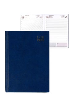 Buy 2025 A5 Size Executive Diary With Hard Vinyl Cover Blue in UAE