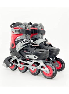 اشتري أحذية تزلج مضمنة احترافية ، زلاجات دوارة قابلة للتعديل مع أحذية تزلج أمان عالية الأداء M (32-35) في الامارات