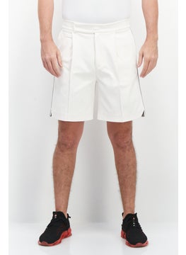 Buy Men Sportswear Fit Training Tie-Break Short, Cream in UAE