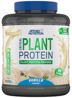 Buy Critical Plant Vegan Protein Powder Vanilla Flavour 60 Servings 1.8 kg in UAE