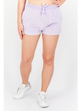 Buy Women Embellished  Basic Shorts, Purple in Saudi Arabia