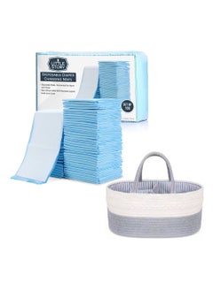 Buy Diaper Caddy With 100 Pcs Changing Mats - Grey in Saudi Arabia