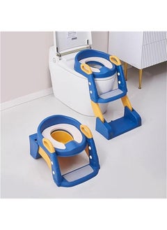 Buy Kids Potty Training Seat, Foldable Toilet Seat, 3-in-1 Potty Training Seat, Toilet Seat with Non-Slip Ladder, Foldable Toddler Toilet Seat, for Baby Kids Boys Girls, Potty Seat Potty-Blue in Saudi Arabia