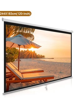 Buy Manual Screen Projector Size 244X183cm in Saudi Arabia