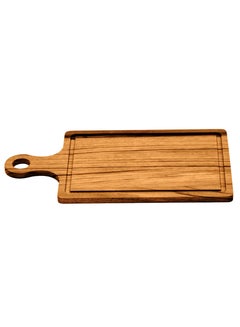 Buy 40x21cm Muiracatiara Wood Rectangular Barbecue Cutting and Serving Board with Varnish Finish in UAE