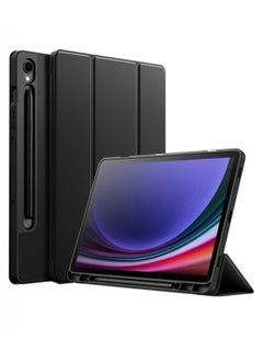 Buy Hard Shell Smart Cover Protective Slim Case For Samsung Galaxy Tab S9 11 Inch Black in Saudi Arabia