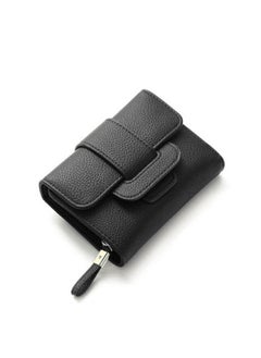 Buy Hot Hot Style Women's Wallet Women's Short And Korean Style Large Capacity Slot Belt Student's Triple Folding Zipper Wallet Wallet in Saudi Arabia