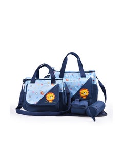 Buy New Cute Animal Printing Mommy Bag Five-Piece Bag Multifunctional Large Capacity Mother and Baby Shoulder Messenger Bag Diaper Bag in UAE