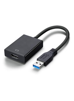 اشتري محول USB 3.0 إلى HDMI، محول فيديو وصوت 1080P، متوافق مع Windows 7/8/10 في السعودية