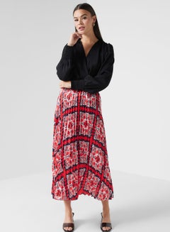اشتري Printed Pleated Skirt في السعودية