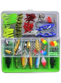 Buy SKEIDO 101 Pcs Fishing Lure Set Hard and Soft Bait Hook with Tackle Box in UAE