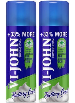 Buy Shaving Foam Sensitive Skin Type 400gm Pack of 2 in UAE