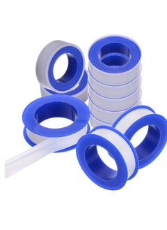 اشتري 10 Rolls of Waterproof Raw Material Plumber's Tape for Plumbing Faucet Sealant Tape, Plumbing Tape, Sealing Tape, Thread Sealant Tape, Shower Head Plumber's Tape (1/2" Wide X 394" Long) في السعودية