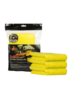 Buy Workhorse Professional Microfiber Towel 3 Pack Yellow in Saudi Arabia