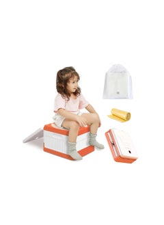 اشتري Foldable Portable Potty Seat for Toddlers - Ideal for Travel, Camping, and Urgent Situations - Includes 1 Storage Bag and 20 Garbage Bags for Easy Clean-Up. في السعودية