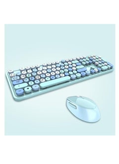 Buy Wireless Keyboard Mouse Color Girl Punk Keyboard Office Suite in UAE