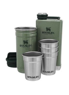 Buy Adventure Pre-Party Shot Glass + Flask Set Hammertone Green – BPA FREE Stainless Steel| Stainless Steel Flask | Gift set | Dishwasher Safe | Lifetime Warranty in UAE