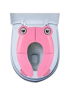 اشتري Foldable Potty Toilet Training Seat, Travel Portable Toilet Seat Toddler, Boys & Girls with Non-Slip Silicone Pads，Recyclable Toilet Seat (Pink) في السعودية