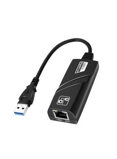 Buy USB 3.0 to RJ45 Ethernet Adapter 100 Megabytes Ethernet LAN Network Adapter Compatible with Windows 10/8.1/8/7/XP/Vista/Mac OS/Linux/Chrome OS(Black) in Saudi Arabia