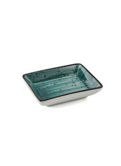 اشتري Color Glaze Porcelain Rectangular Dish 3.5 Inch,Green في الامارات