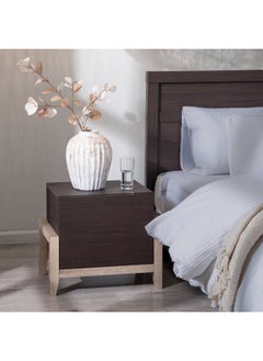 Buy Nixara Night Stand - Dark Brown & Natural in UAE