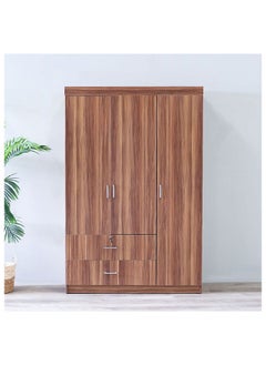 اشتري Selva 3 Door + 2 Drawer Wardrobe For Hanging Clothes Extra Sturdy Rack Storage Organiser Modern Design Space Saving Cabinets For Bedroom L 120 x W 42 x H 181 cm Cherry في الامارات