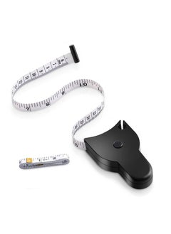 Buy Body Measuring Tape 60inch 150cm Double Scale Retractable Push and Lock Soft Tape Measure 2pcs in UAE